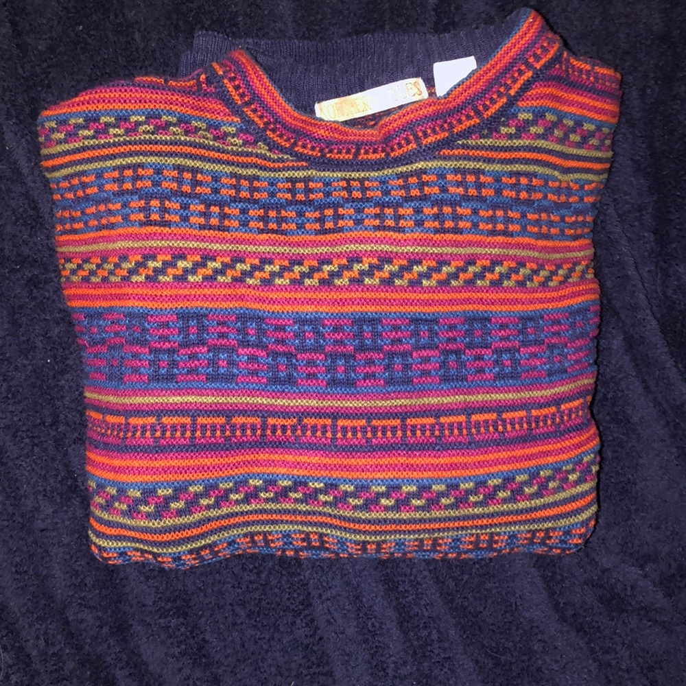 Northern Isles 90s crewneck geometric knit sweater
